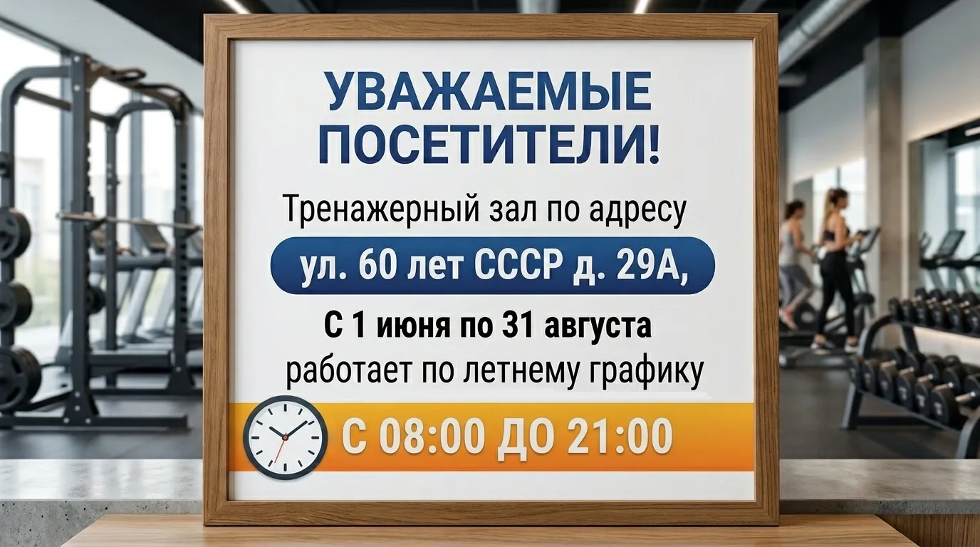 ВНИМАНИЕ❗️ИЗМЕНИЛСЯ РЕЖИМ РАБОТЫ ТРЕНАЖЕРНОГО ЗАЛА❗