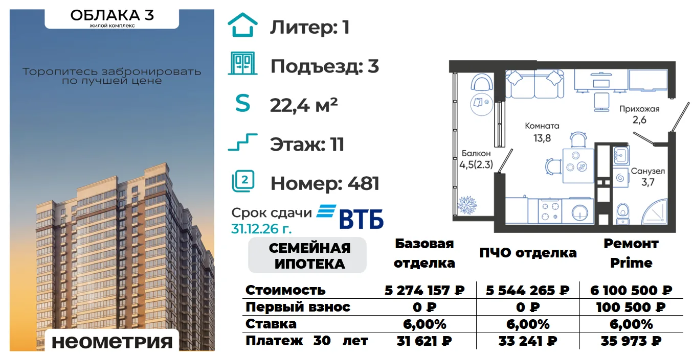 Предложения по Семейной ипотеке БЕЗ первоначального взноса или с Частичным ПВ