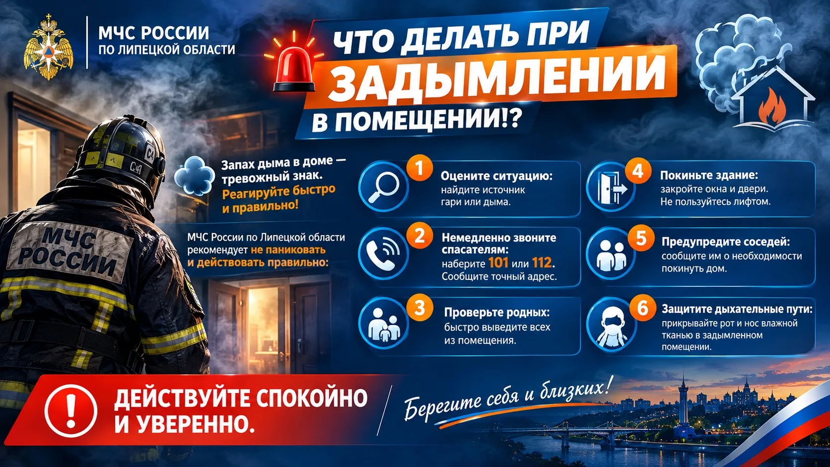 🚨 Что делать при задымлении в помещении!?