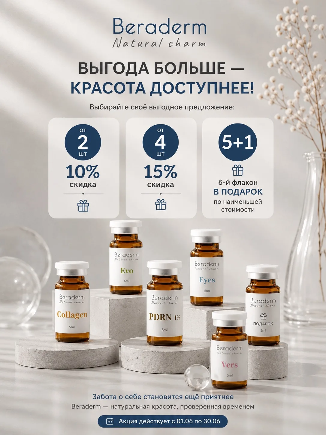 ☀️ Июнь — время выгодно пополнить запасы Beraderm.