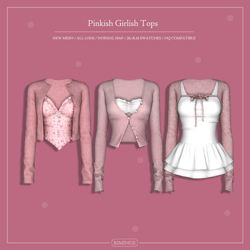 🌸 Сет топов Pinkish Girly Tops 🌸