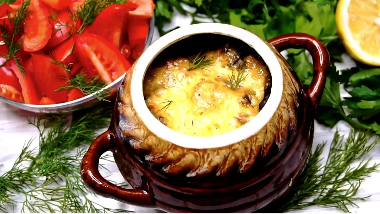 🔥 ЖАРКОЕ В ГОРШОЧКАХ — мясо, картошка и грибы под сыром!