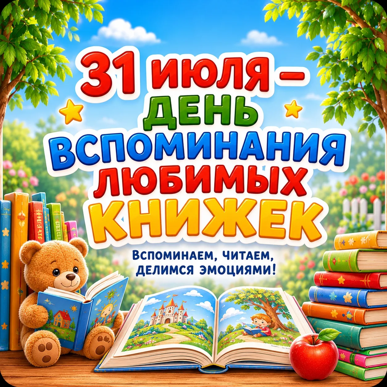 📚 31 июля — День воспоминания любимых книжек: Вспоминаем, читаем, делимся!

В суете будней мы часто
