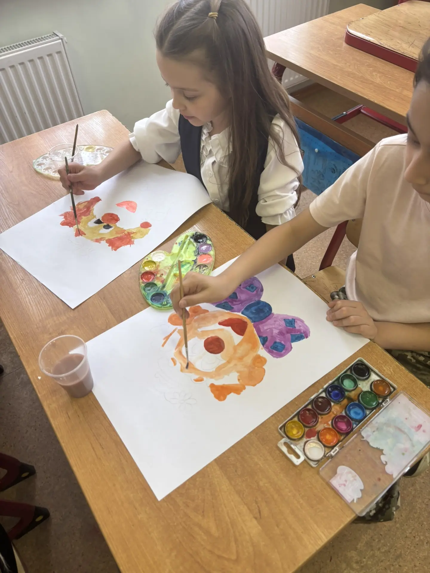 🎨 Наши юные художники снова удивили всех своим талантом и фантазией!💫 Сегодня в нашей ИЗО-студии реб