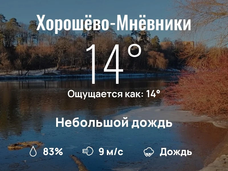 Что с погодой в Хорошёво-Мнёвниках?