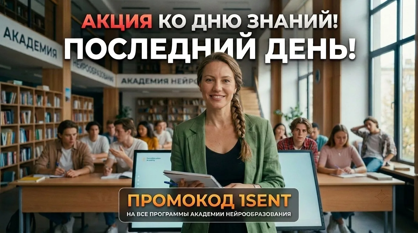 👨‍🎓Сегодня заканчивается акция ко Дню знаний!