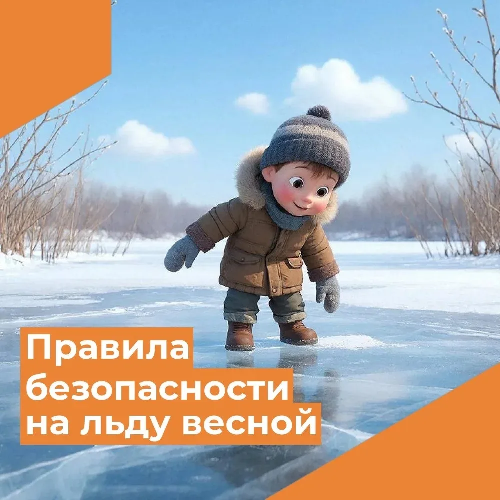 ⚡️ Внимание! Весенний лёд опасен! 
С приходом весны лёд на водоёмах становится особенно хрупким и об