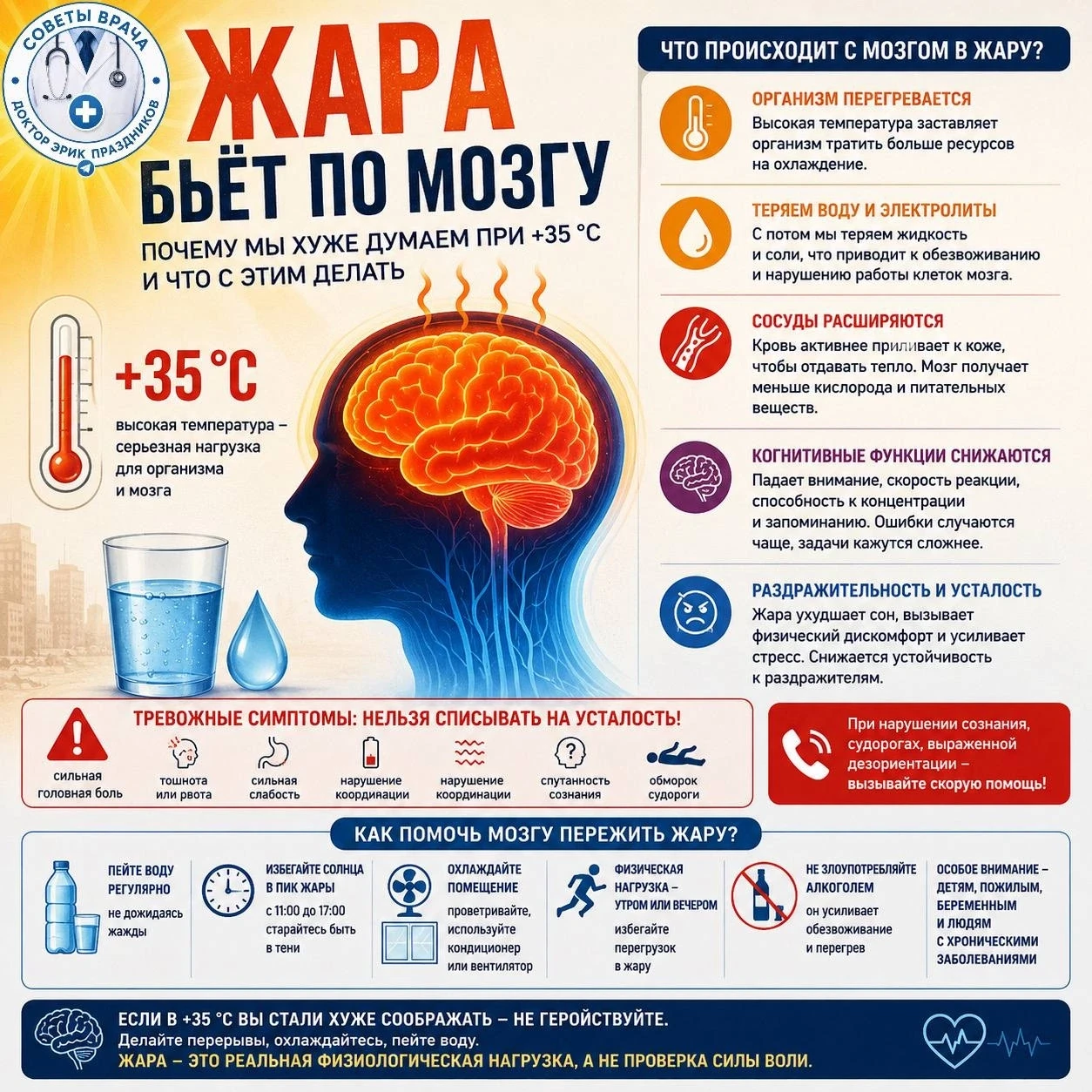 ЖАРА БЬЁТ ПО МОЗГУ: ПОЧЕМУ МЫ ХУЖЕ ДУМАЕМ ПРИ +35 °C