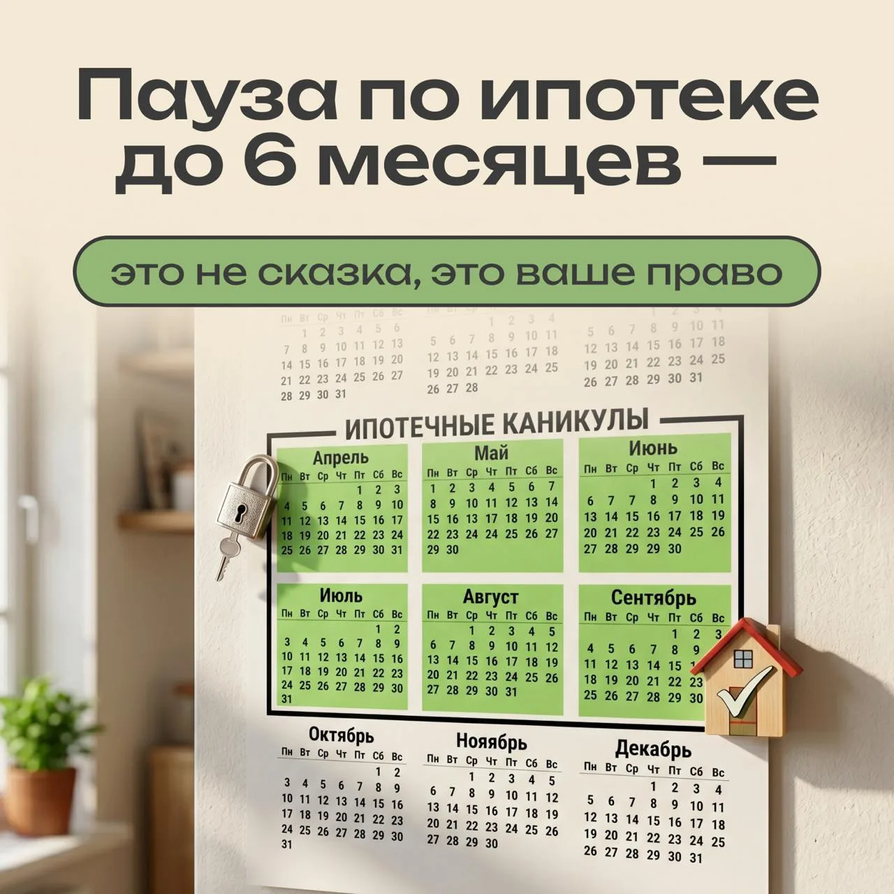 Пауза по ипотеке до 6 месяцев — это не сказка, это ваше право