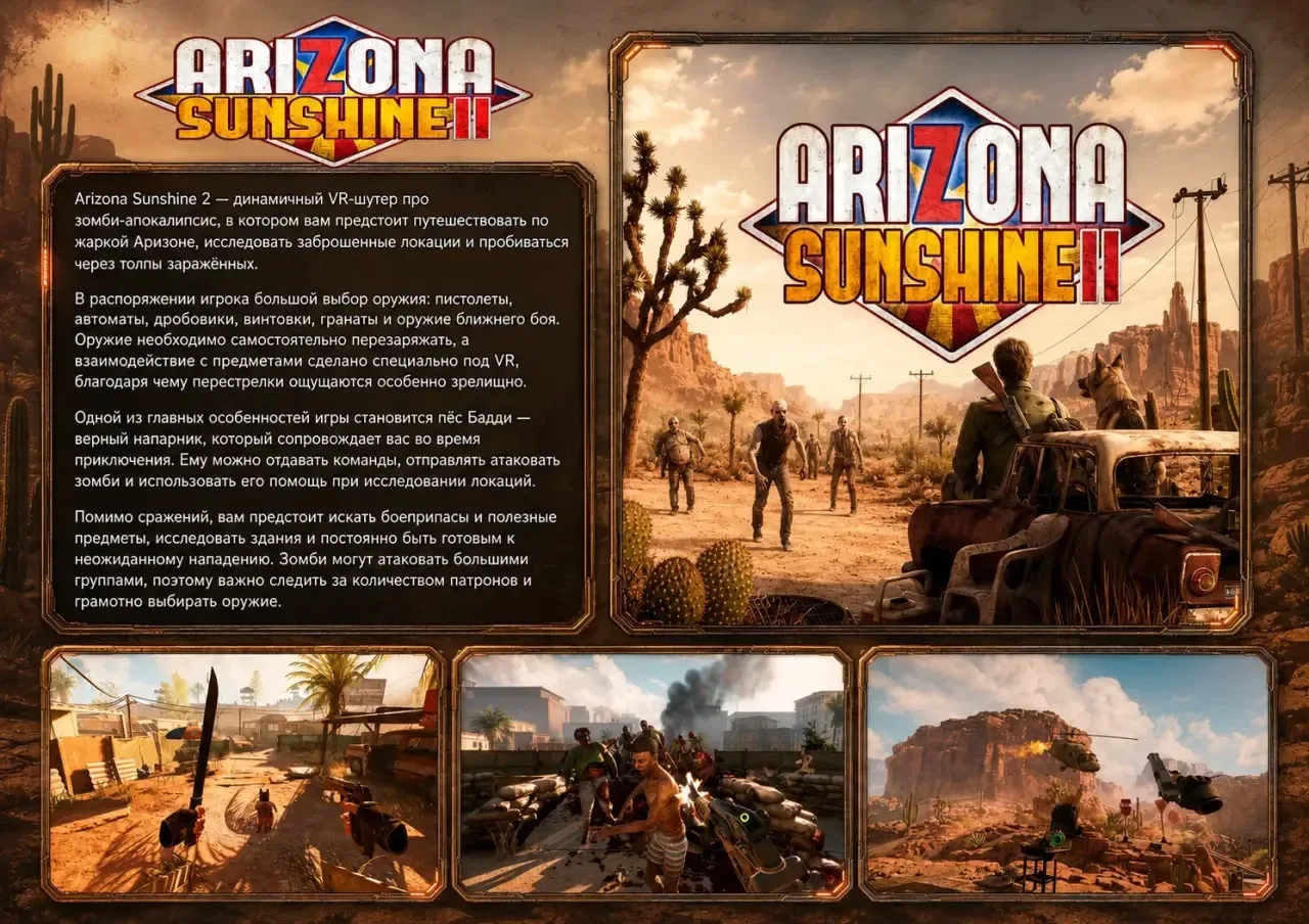 В Warstation стала доступна Arizona Sunshine 2 🧟‍♂️🔥