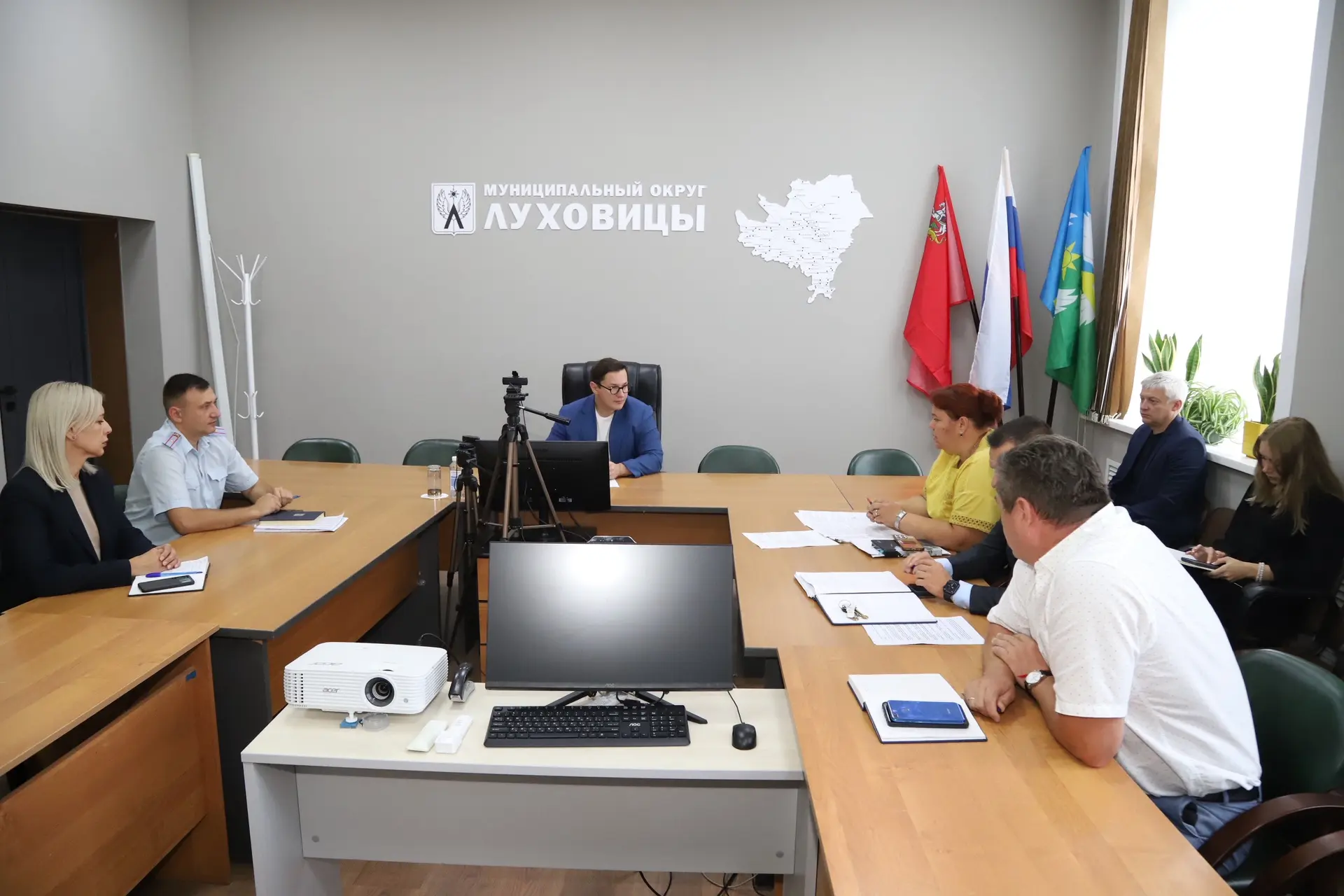 На оперативном штабе вместе с представителями отдела МВД «Луховицкий» детально проверил...
