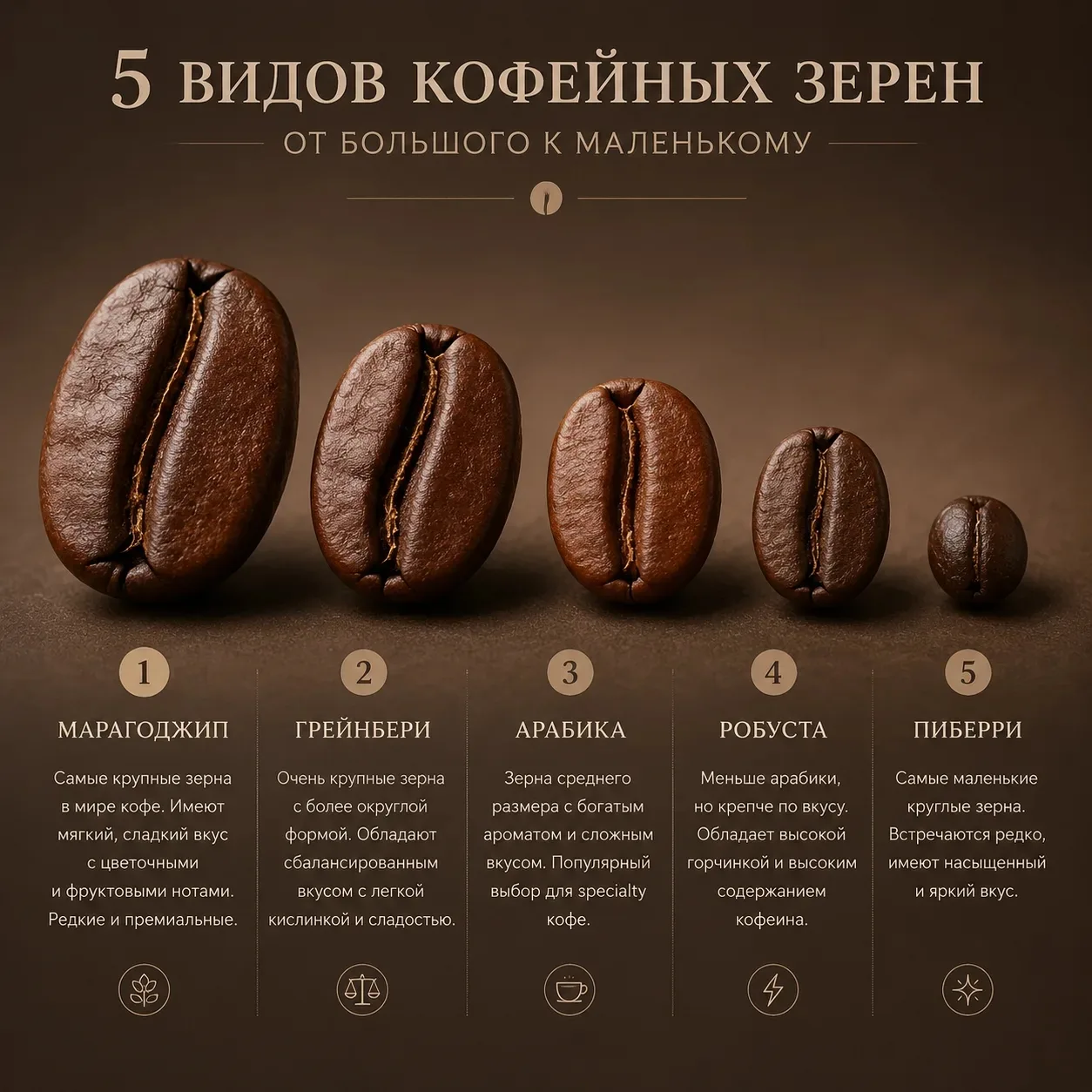 ☕️ Размер имеет значение: Влияет ли размер кофейного зерна на вкус? ☕️

Друзья, часто можно услышать