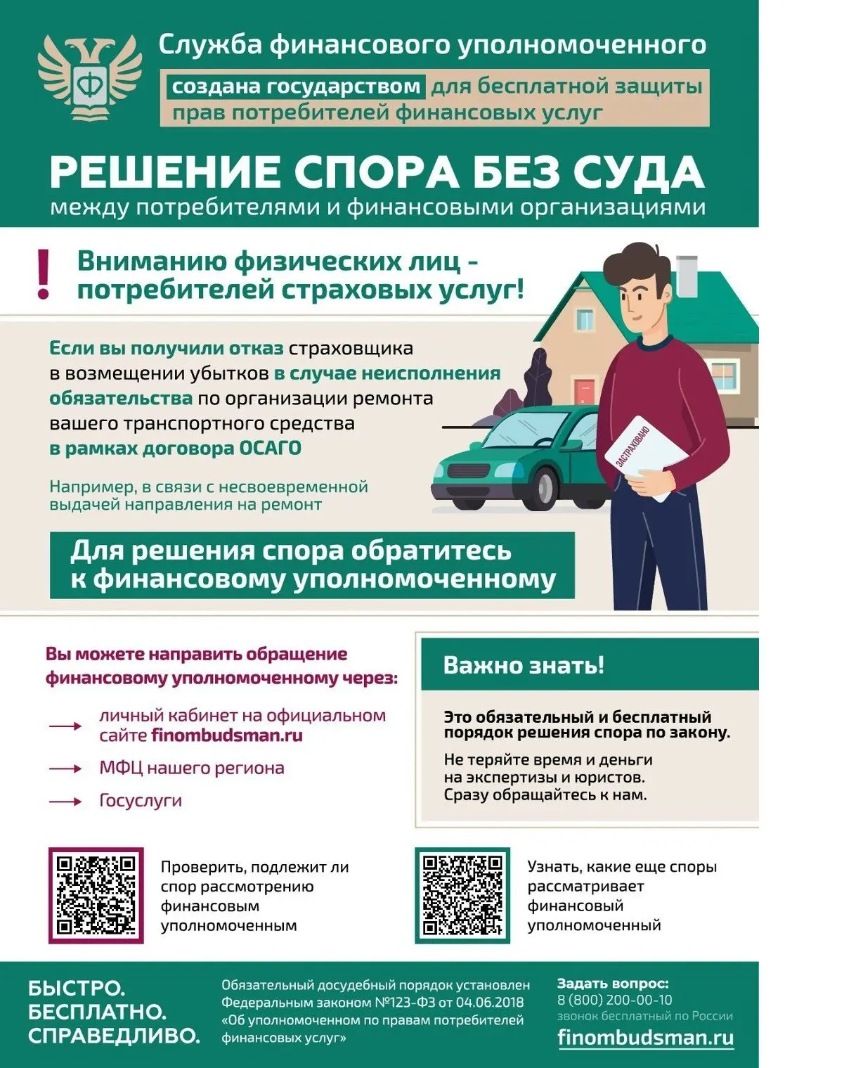 Кто такой финансовый уполномоченный и как он сможет вам помочь?
Финансовый
уполномоченный решает иму