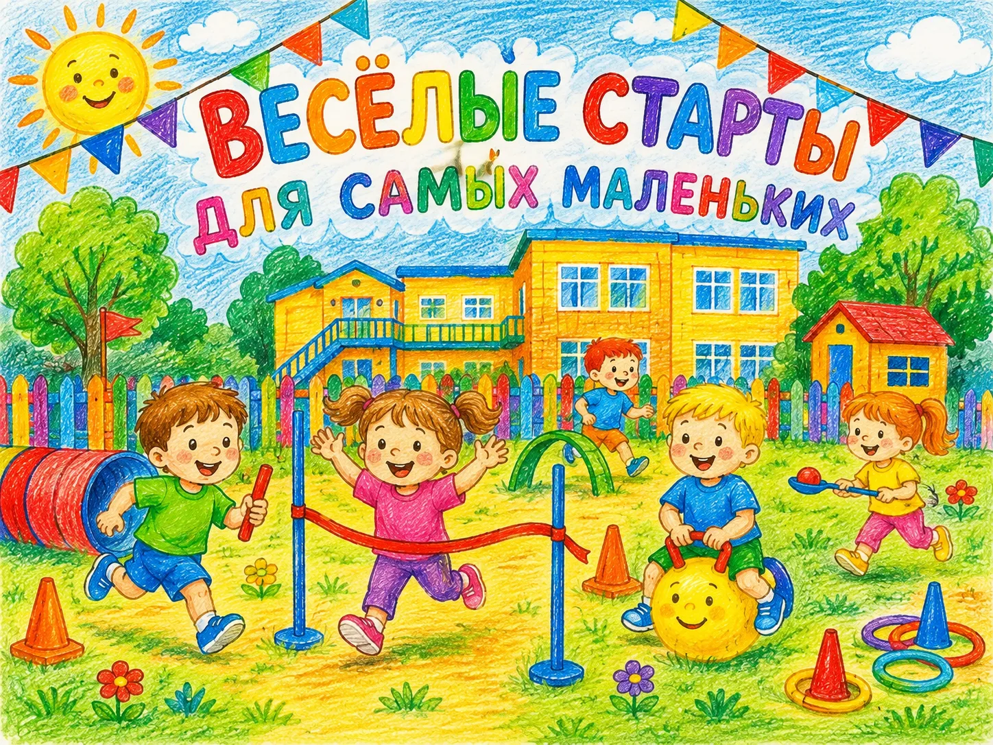 🍓 В группе «Малинки» прошли весёлые старты! 🏃‍♀️🏃‍♂️