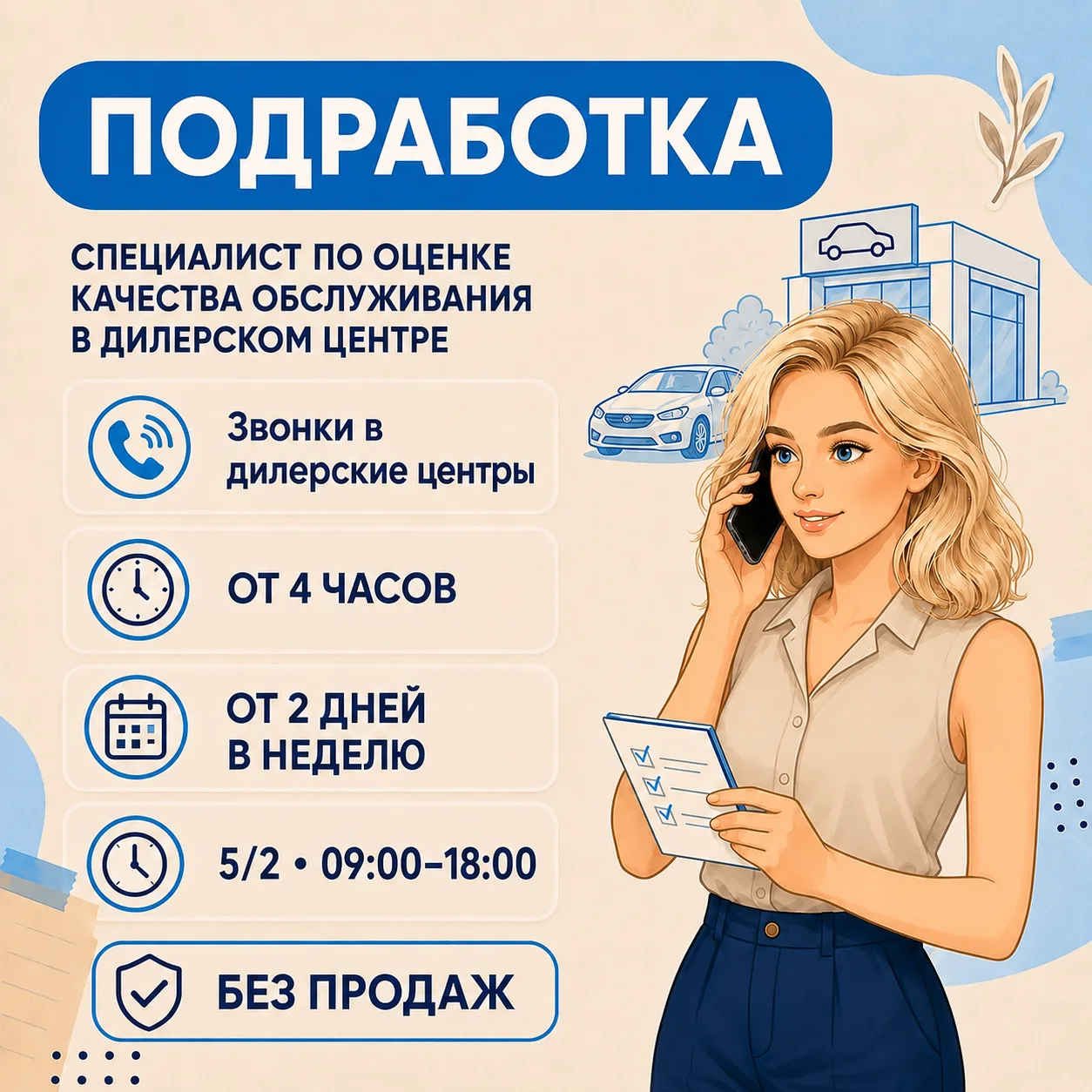 🚗 Подработка в автомобильном проекте