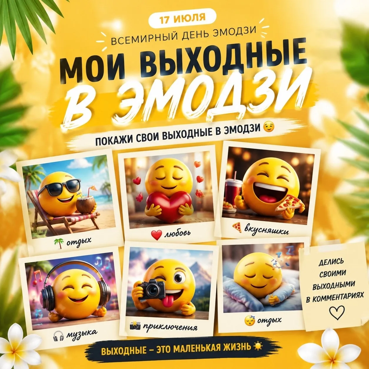 Делитесь своими планами на выходные🏖️🎶☀️