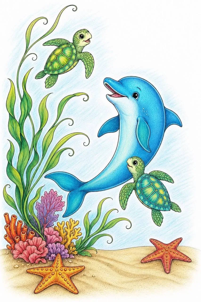 Конкурс детских рисунков «Морская фигура» 🐠