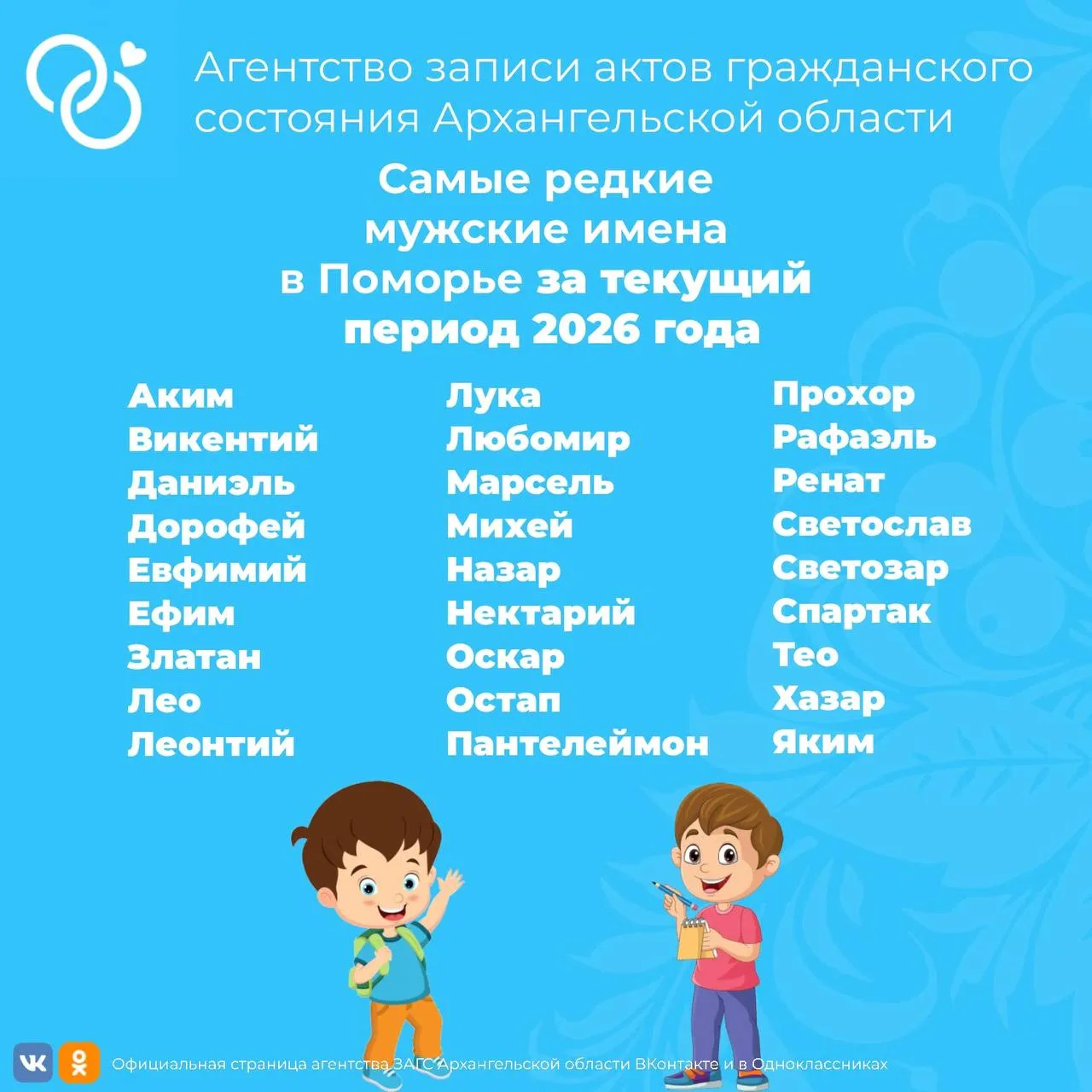 В региональном ЗАГСе назвали самые редкие имена новорожденных.