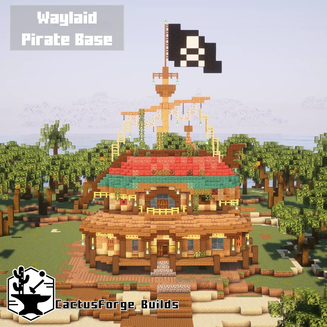 Забавная пиратская постройка в Minecraft!