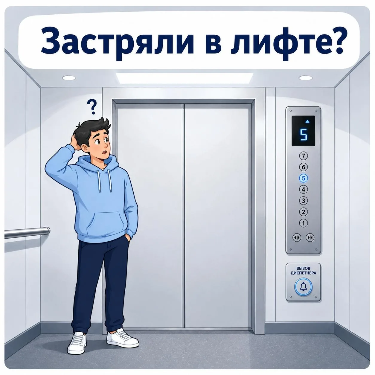 🛗 Если лифт остановился