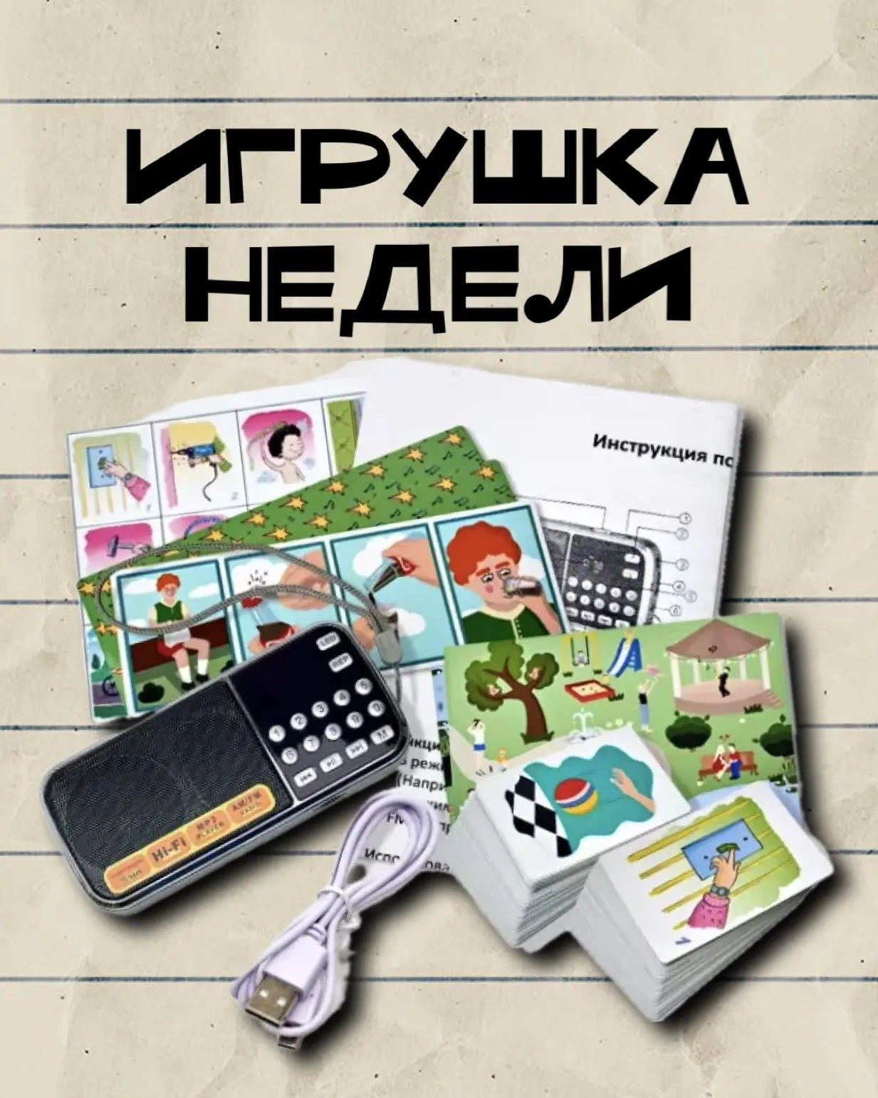 #игрушканедели – пособие «Слушать интересно 1+2» с магнитофоном🎧