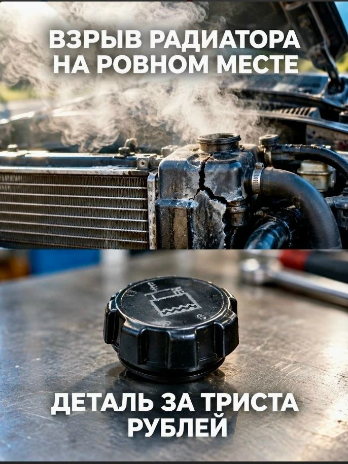 Как крышка бачка рвёт радиатор 🤯