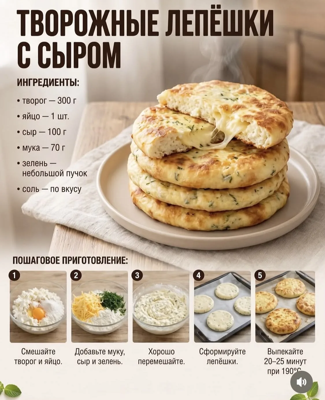Лепешки с сыром