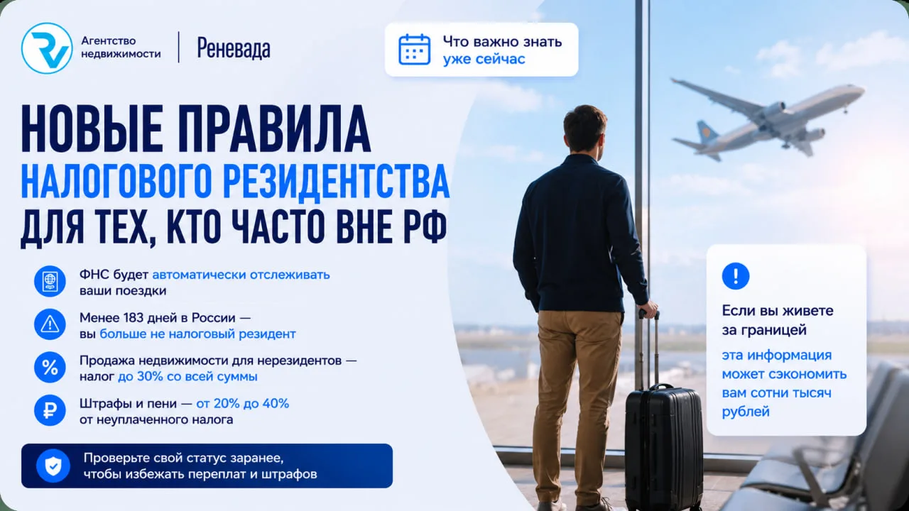 Если большую часть времени вы находитесь за пределами России — обратите внимание.

❗ ФНС продолжает 