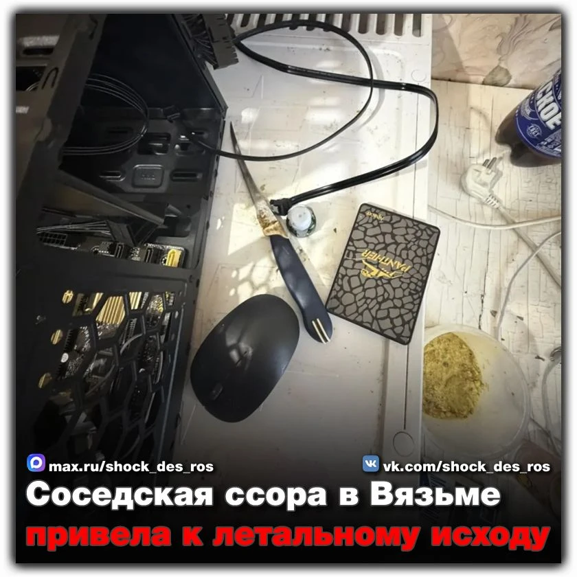 🔴 Соседская ссора в Вязьме привела к летальному исходу  14 апреля в дежурную часть межмуниципального