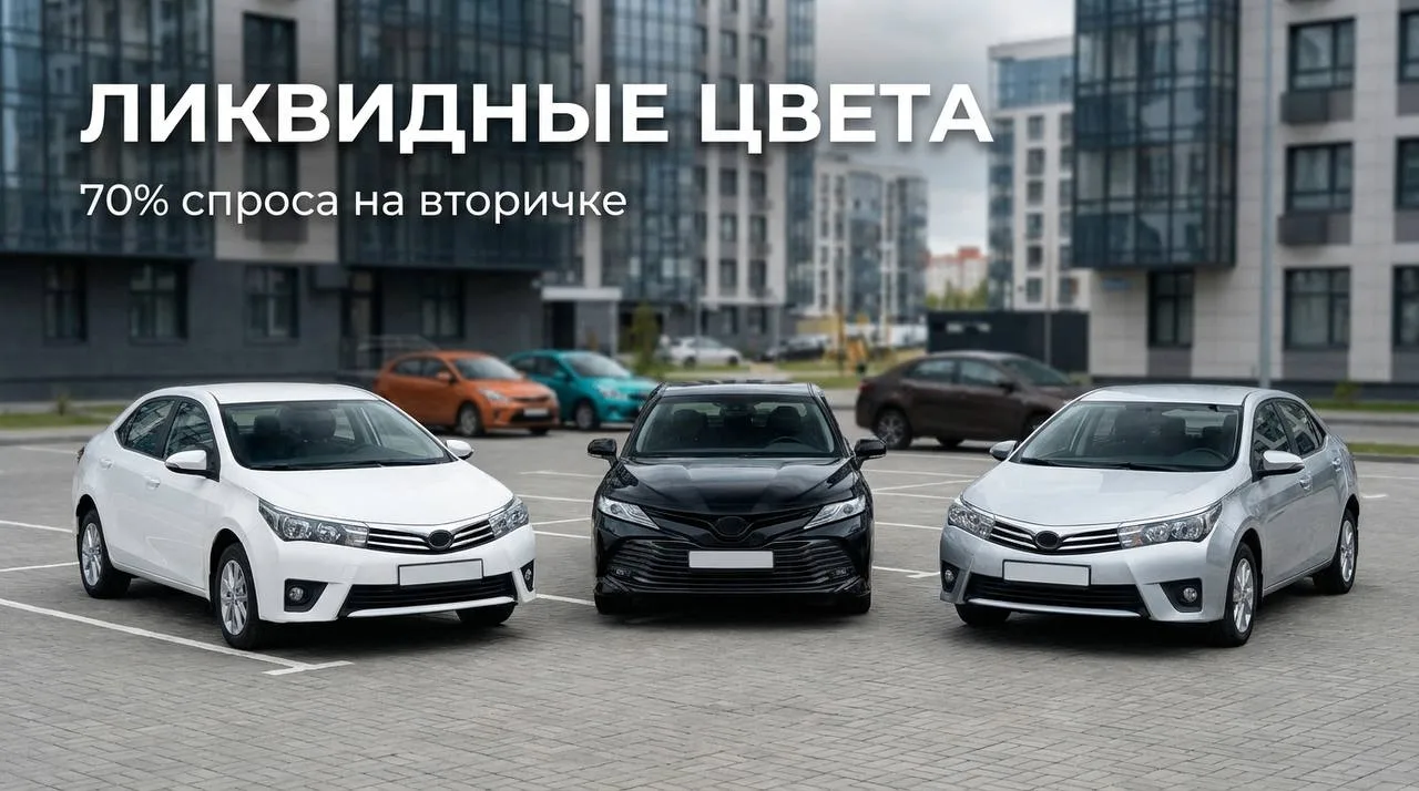 Цвет машины и ликвидность при перепродаже

При выборе авто на цвет смотрят последним. А ведь именно 