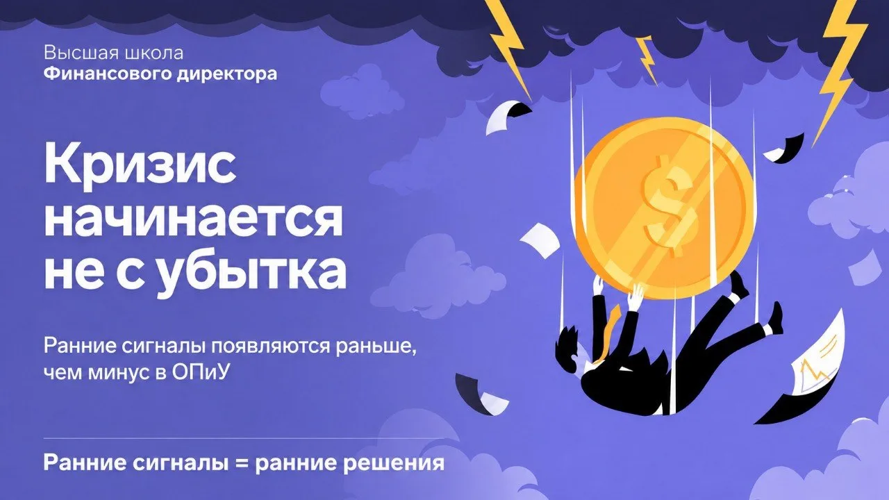 ⚠️Кризис начинается не с убытка. Он начинается с трех связанных отклонений, которые никто не связал 