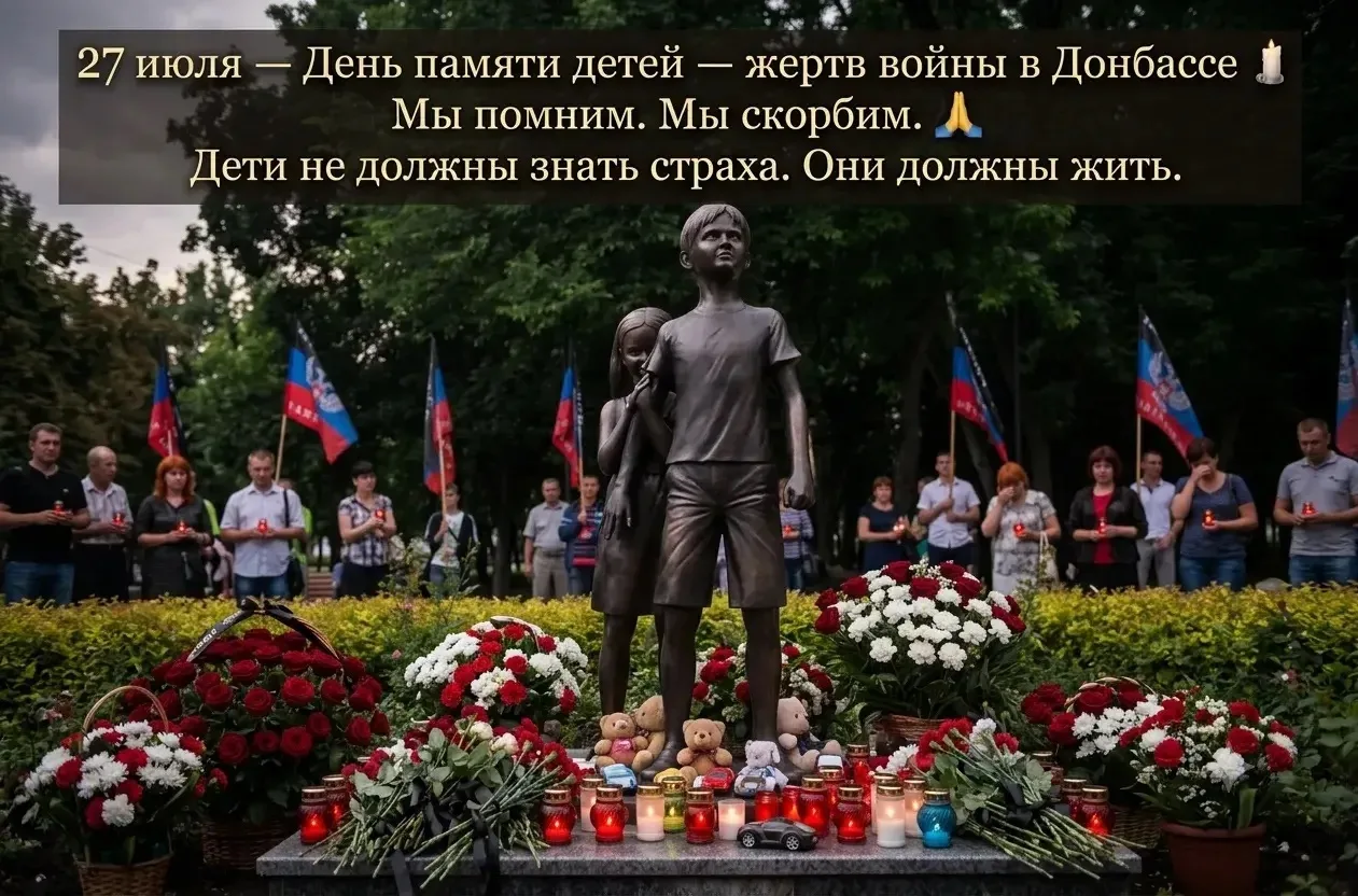 27 июля — День памяти детей — жертв войны в Донбассе 🕯️