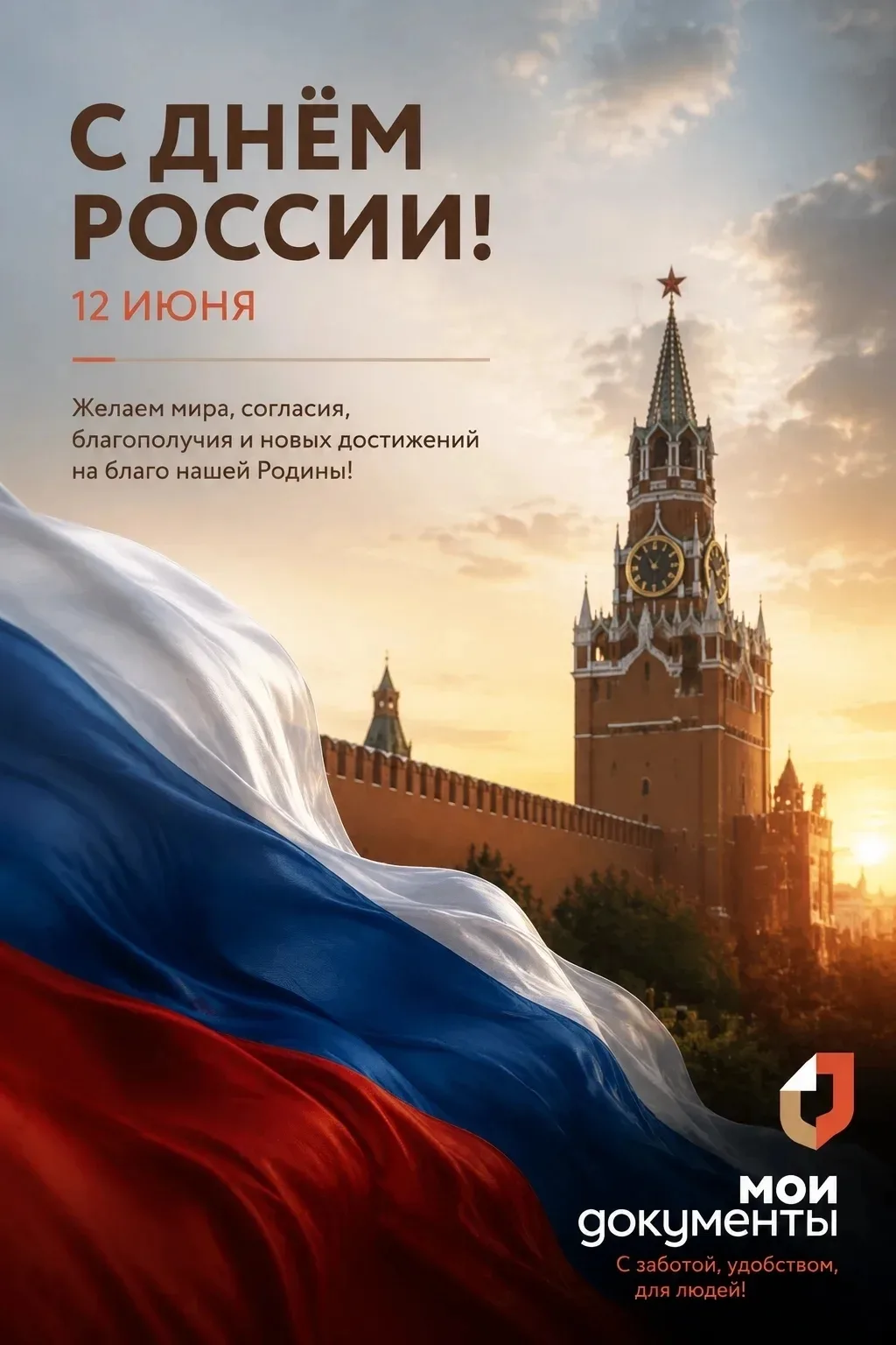 «Россия - это не просто страна на карте. Это место, где нас любят и ждут». 🇷🇺✨

С Днём России! С п