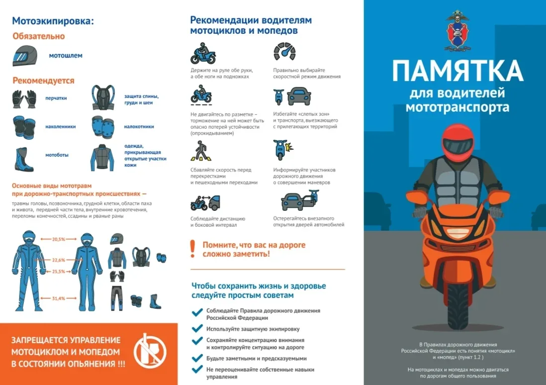 Уважаемые родители‼️

📌 Водители мото- и другого автотранспорта! Родители юных водителей! Выбирайте