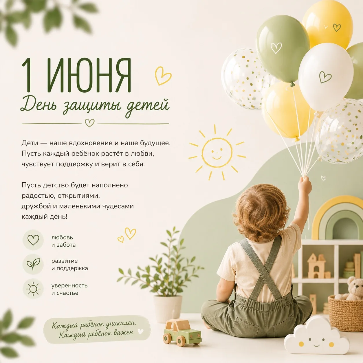 🌿 1 июня — День защиты детей