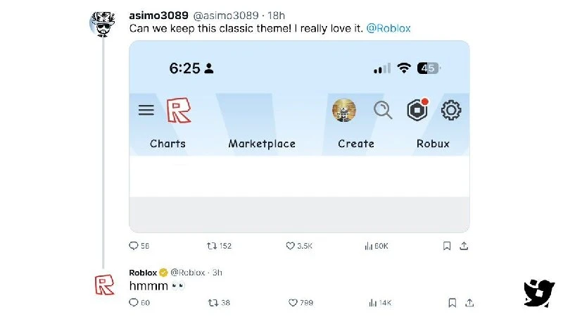 👀 Roblox намекают на возможность добавления старого интерфейса на постоянную основу в ...
