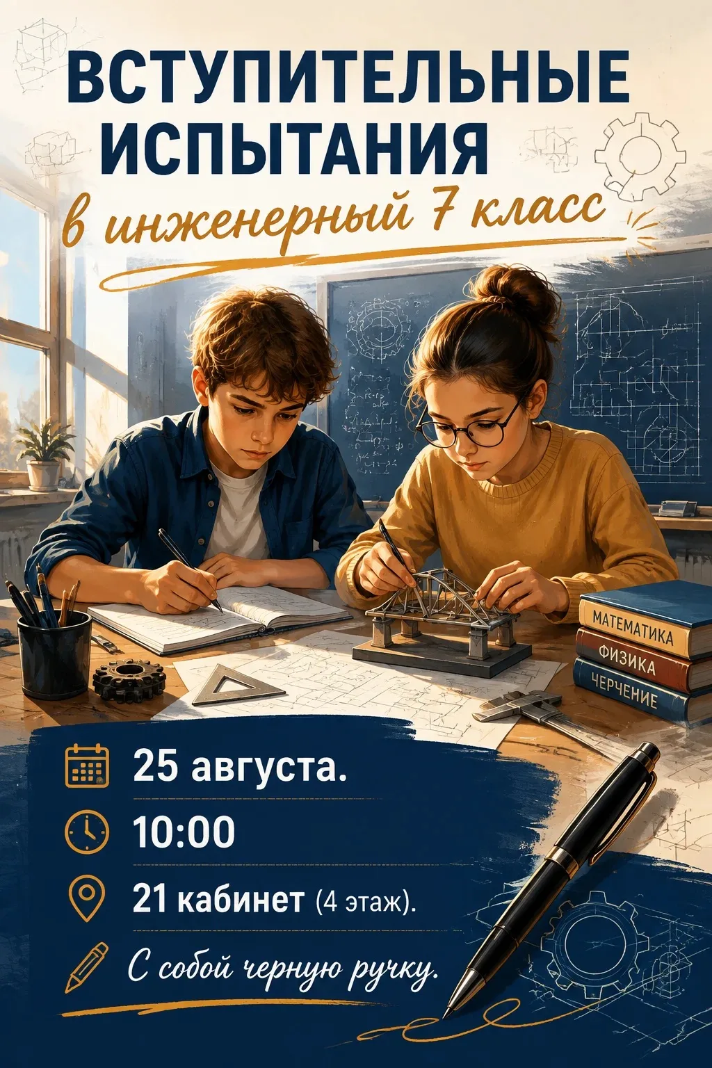 Важно: вступительные испытания только для тех, кто не прошел в 1 волну. Желаем удачи!