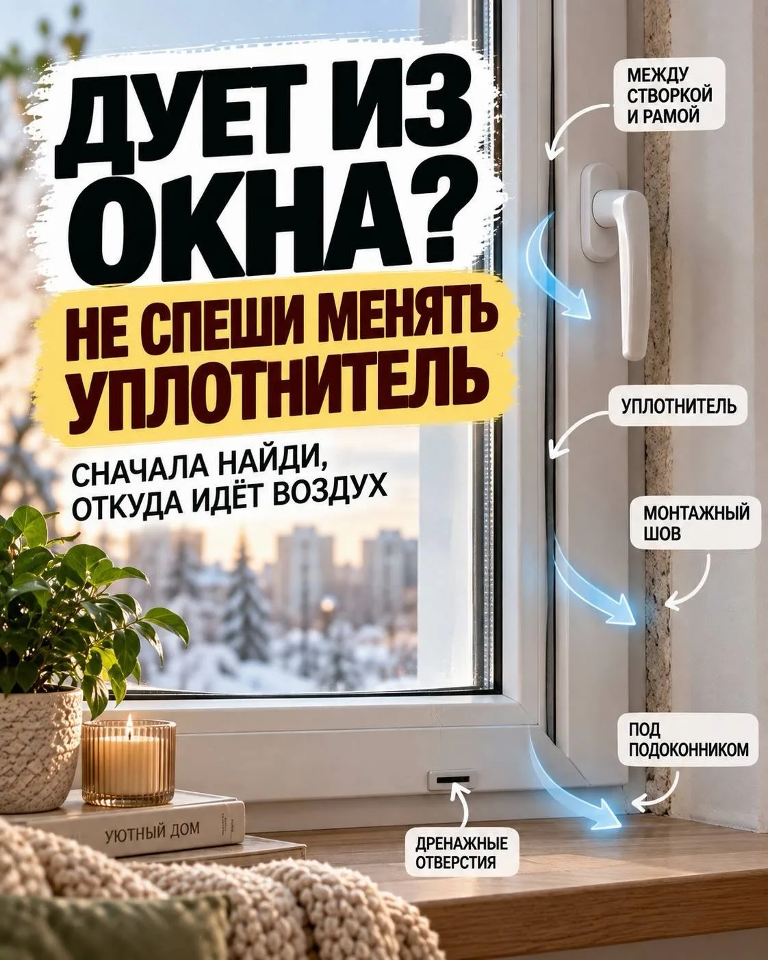 🪟 ДУЕТ ИЗ ОКНА? НЕ СПЕШИ МЕНЯТЬ УПЛОТНИТЕЛЬ