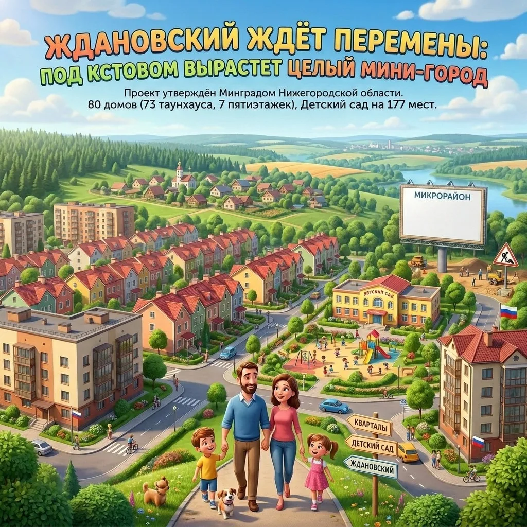 🏠 Ждановский ждёт перемены: под Кстовом вырастет целый мини‑город