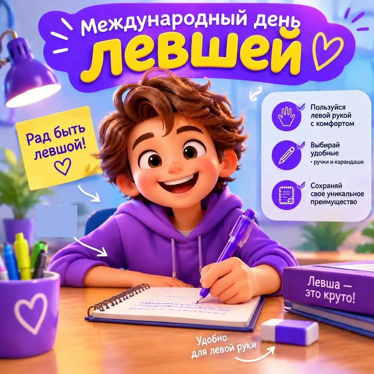 Писать, есть и открывать двери левой рукой