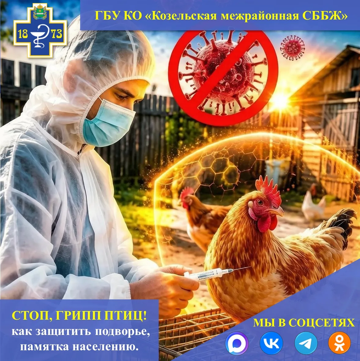 🐓СТОП ГРИПП ПТИЦ: КАК ЗАЩИТИТЬ ПОДВОРЬЕ.

Высокопатогенный грипп птиц (ВГП) — смертельный вирус для