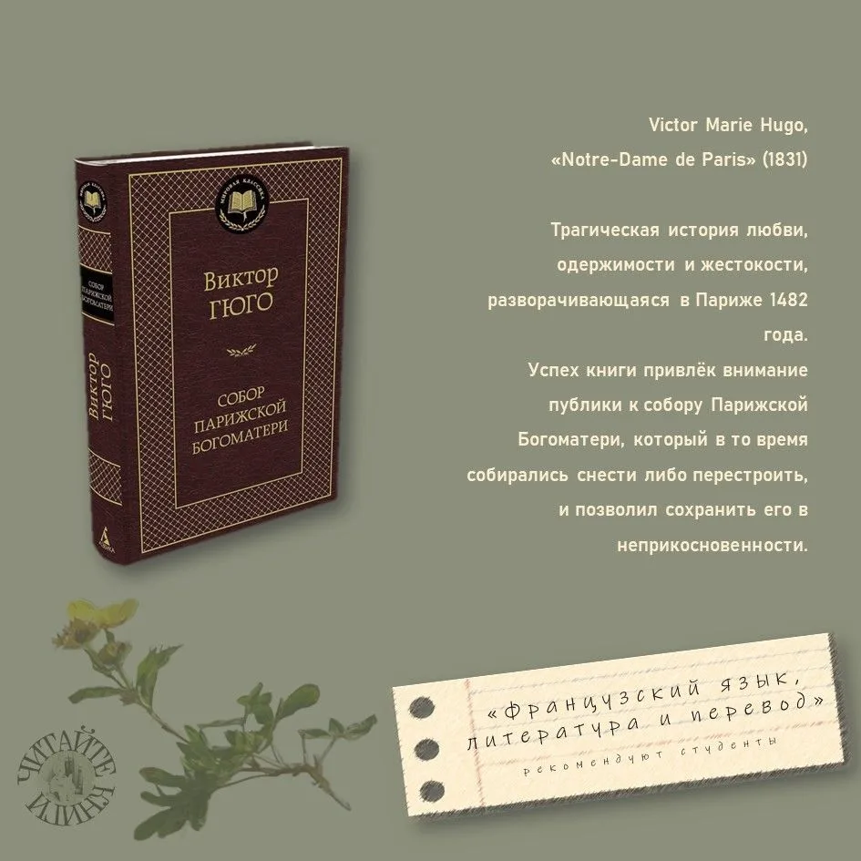 Виктор Гюго, «Собор Парижской Богоматери» (1831)
