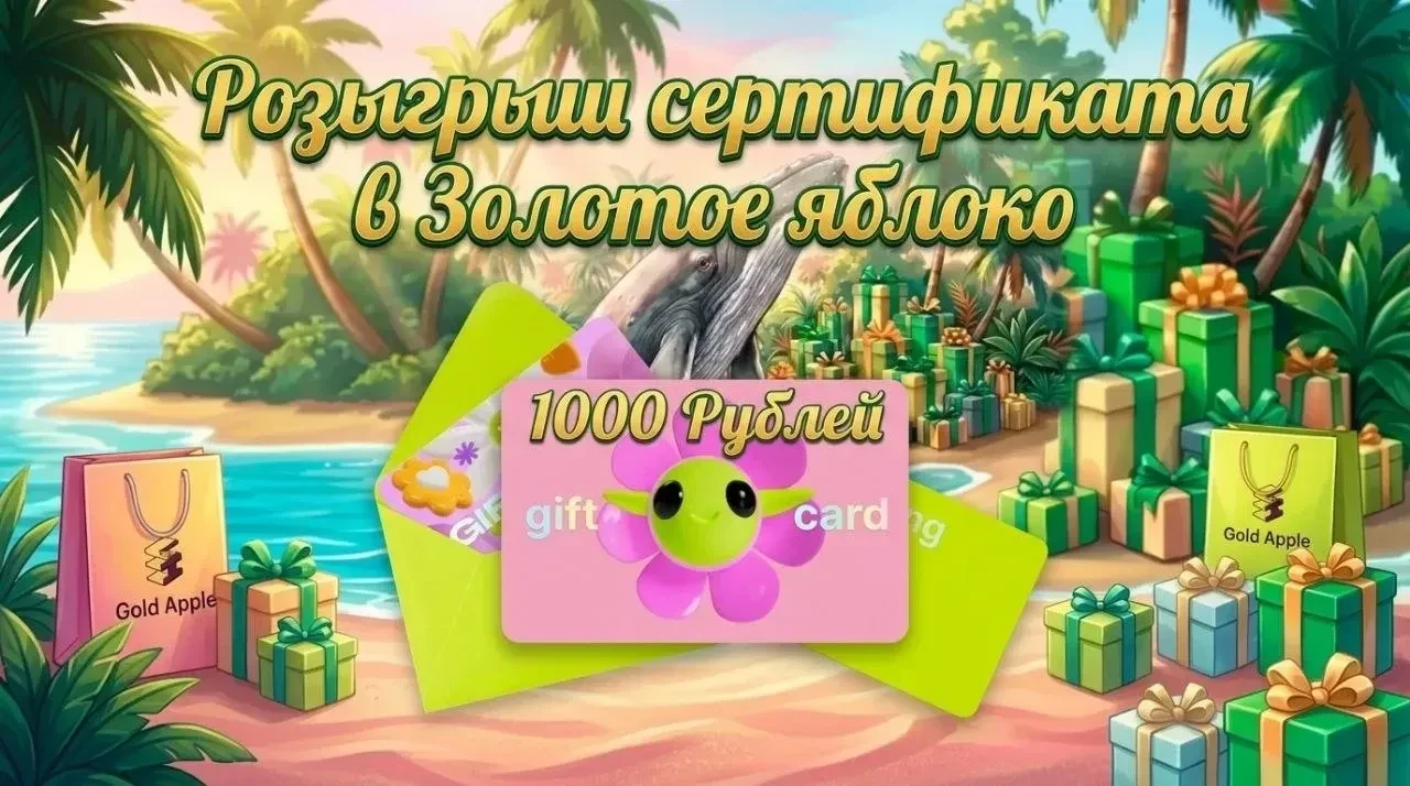 Дарим сертификат в Золотое Яблоко!