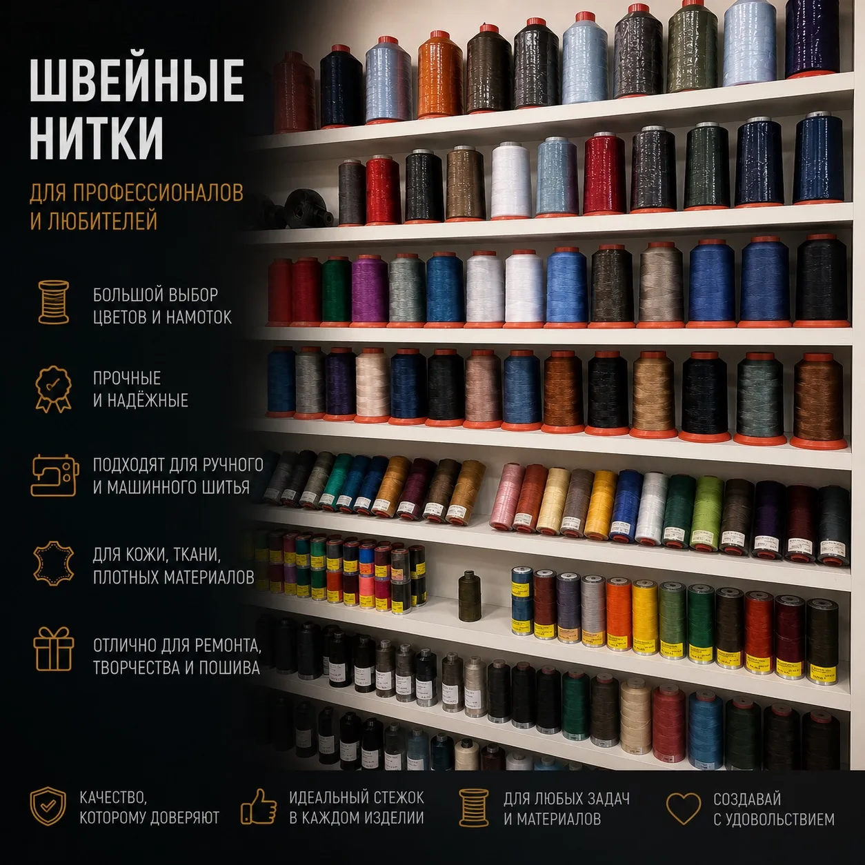 Швейные нитки в наличии 🧵✨