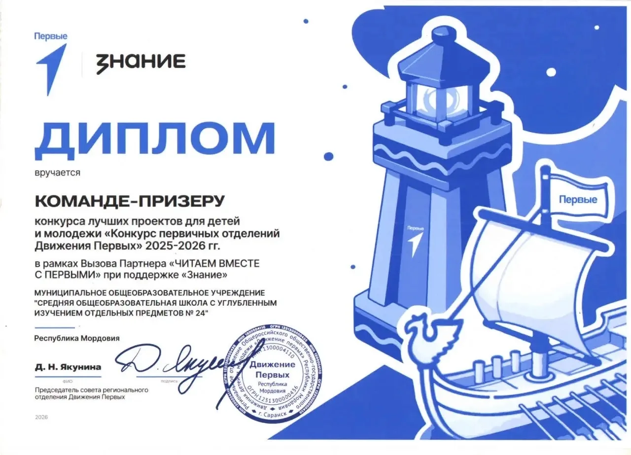 Наша команда первичного отделения показала отличный результат на конкурсе лучших проект...