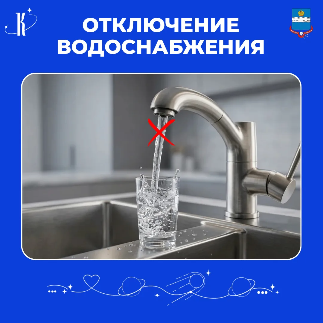 ❗️️Внимание! Отключение подачи холодного водоснабжения

6 августа с 9:00 до 17:00 в связи с работами