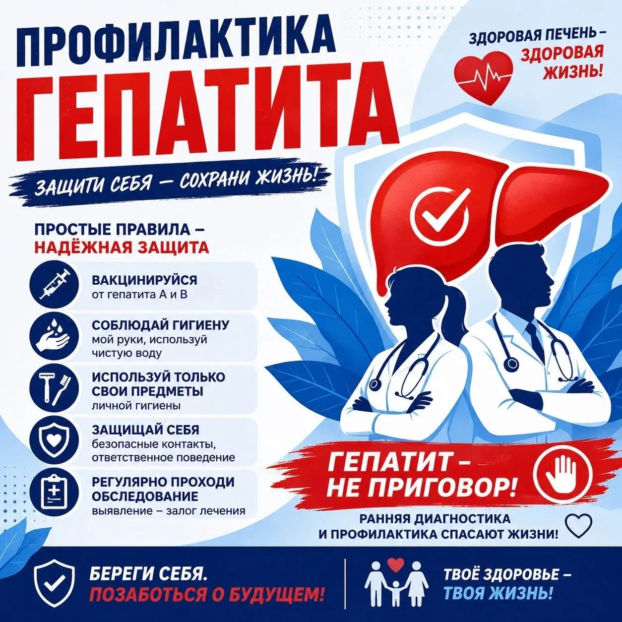 💙 Гепатит легче предупредить, чем лечить.