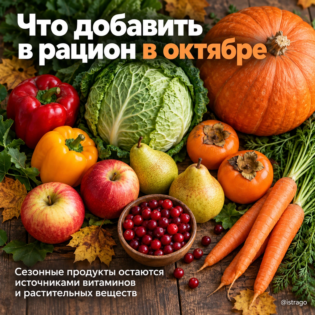 Осенний рацион: на что сделать ставку в октябре