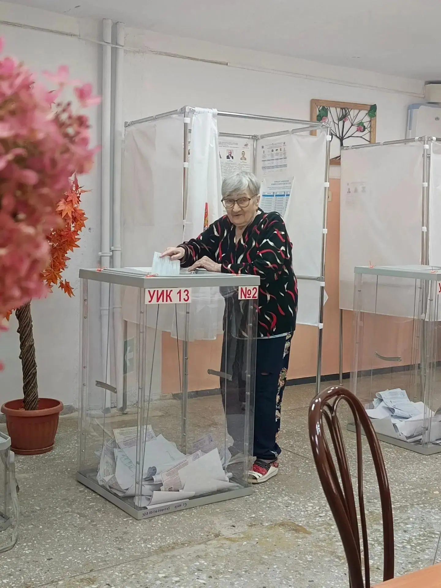 ✅ 86-летняя жительница Биробиджана отдала свой голос на выборах