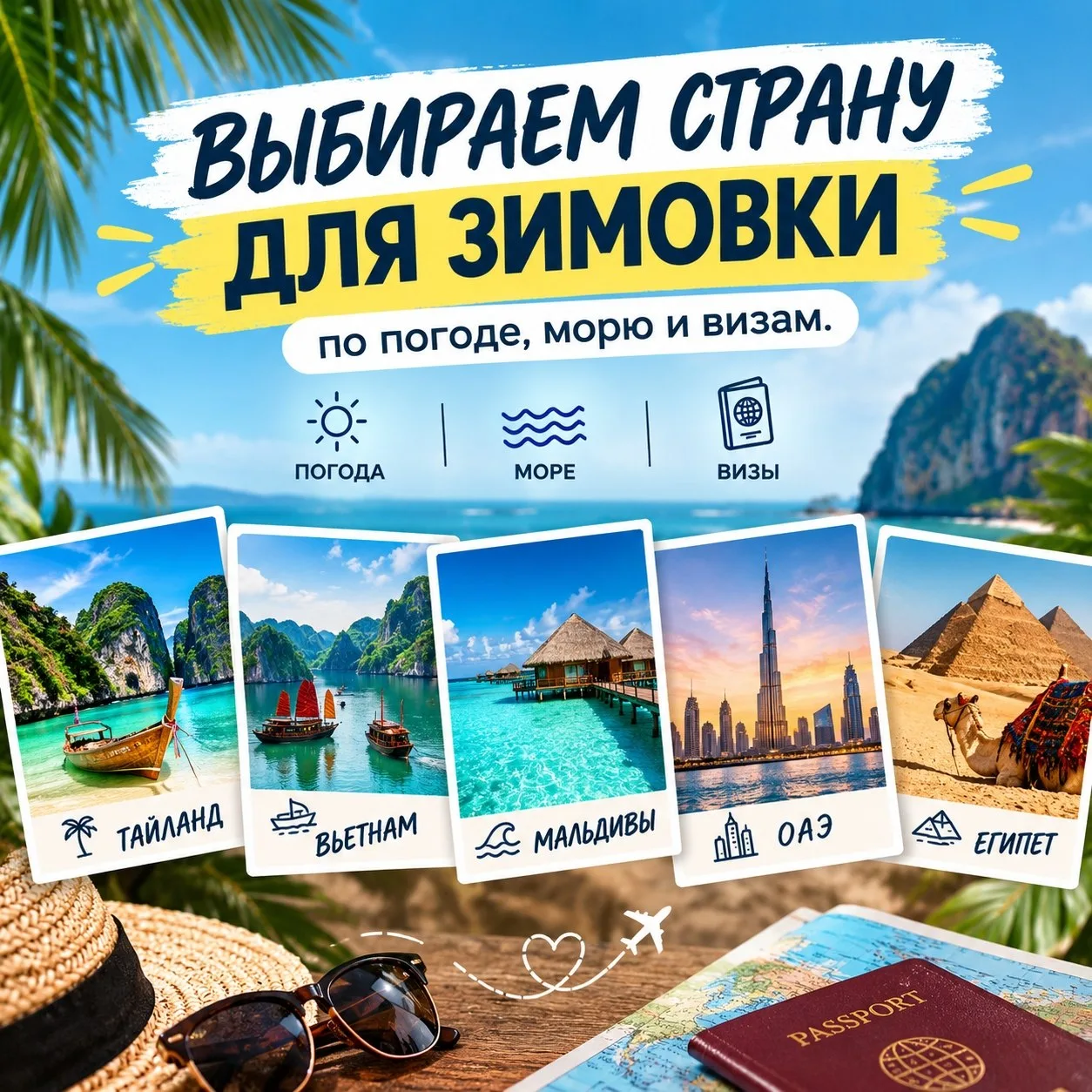 ✈️Не знаете где отдохнуть зимой? Выбираем теплую страну для зимнего отпуска вместе с на...